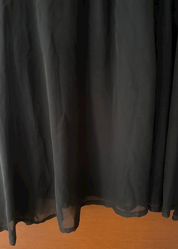 Siyah tüllü Kolsuz Elbise - Görsel 6