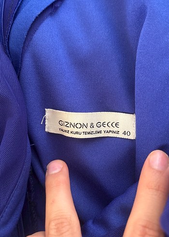 Gece mavisi Drapeli Uzun Abiye Elbise - Görsel 5