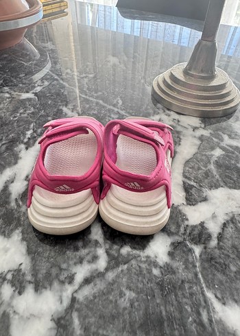 21 Beden pembe Renk Kız Çocuk Pembe Cırt Cırtlı Sandalet
