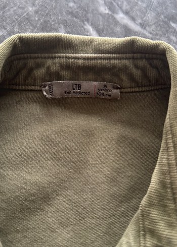 9 Yaş Beden Gri Denim çocuk kot Gömlek, Düğmeli, Uzun Kollu