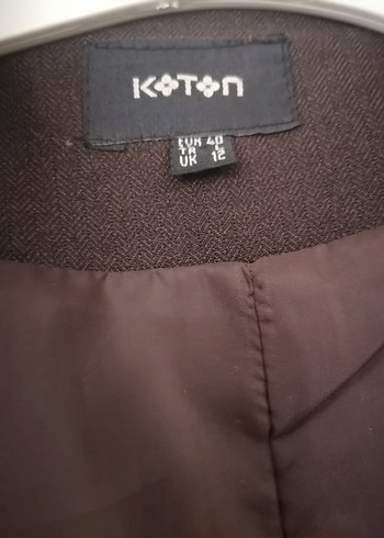 Kahverengi blazer ceket - Görsel 3