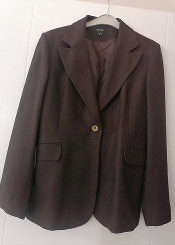 Kahverengi blazer ceket - Görsel 2