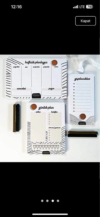 Yeni Haftalık/Günlük Planlayıcı & Hediye