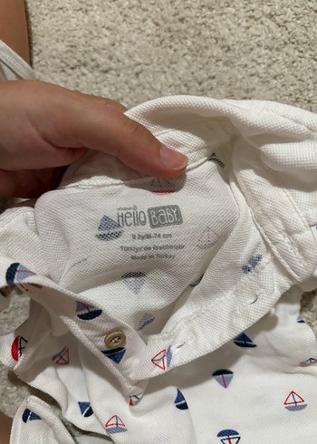 HelloBaby Düğmeli Beyaz Erkek Çocuk Polo Tişört