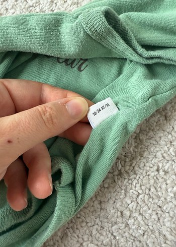 Yeşil Örme Erkek Bebek Kolsuz Body - Görsel 3