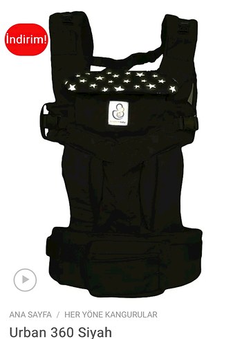 Siyah Bebek Taşıyıcı Kanguru - Görsel 2