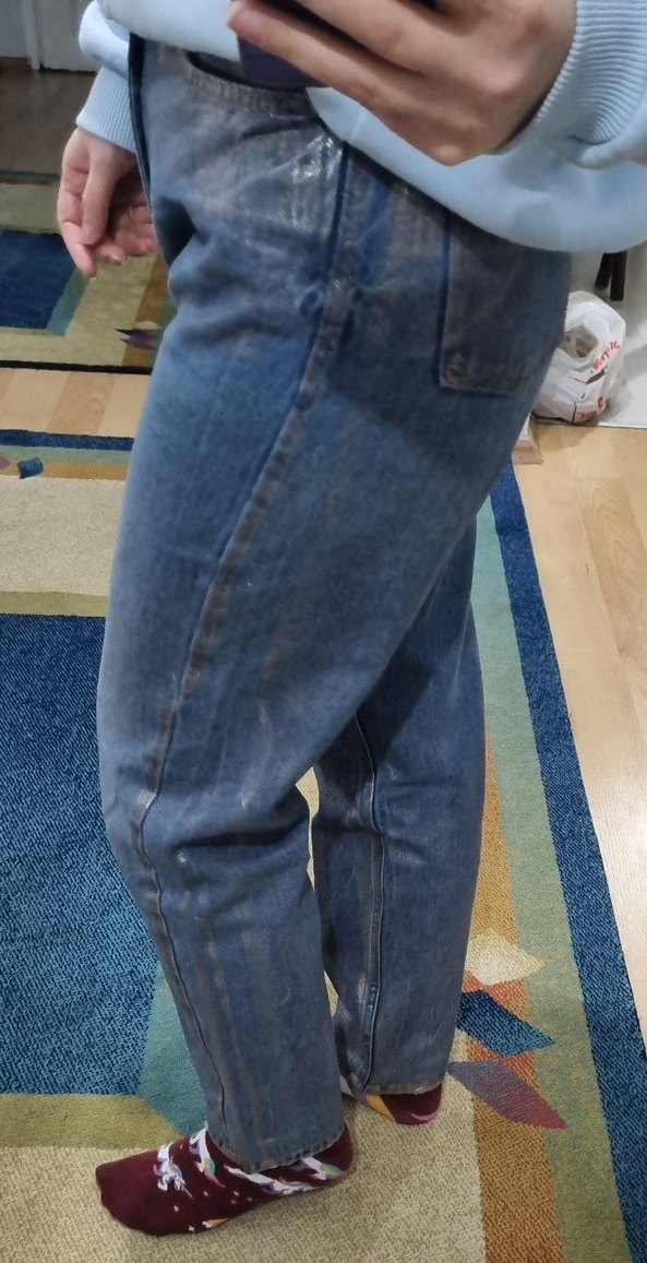 gold detaylı kot - Görsel 3