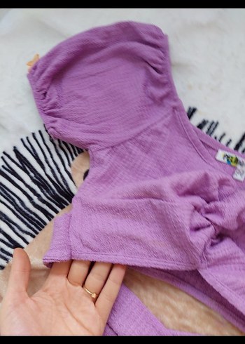 bağlamalı mini üst - Görsel 4