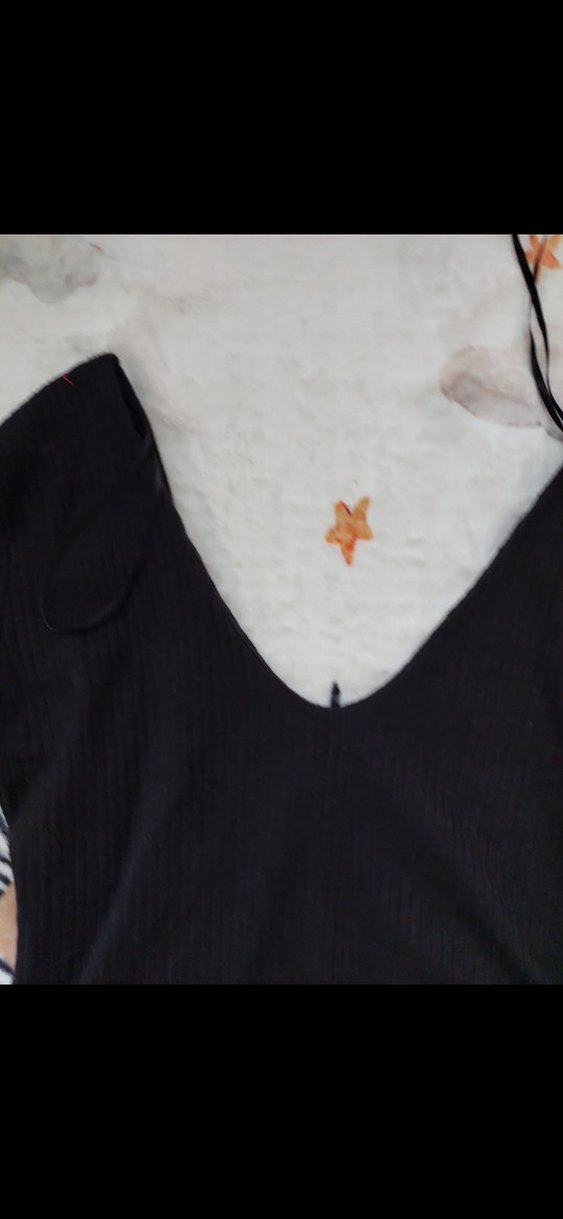 çıtçıtlı bluz dekolteli - Görsel 2