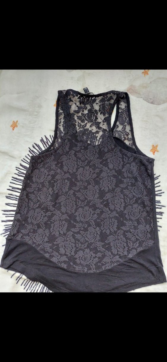 Dantel Detaylı Siyah Kadın Askılı Bluz - Görsel 2