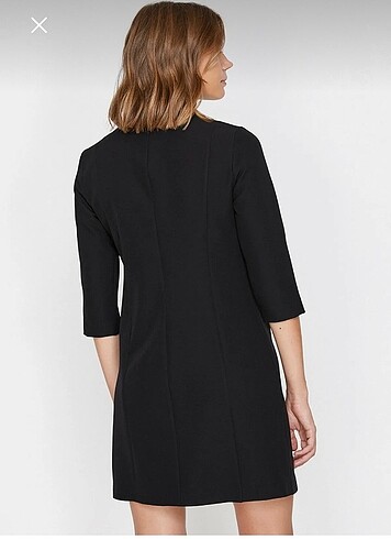 36 Beden Koton siyah ceket elbise