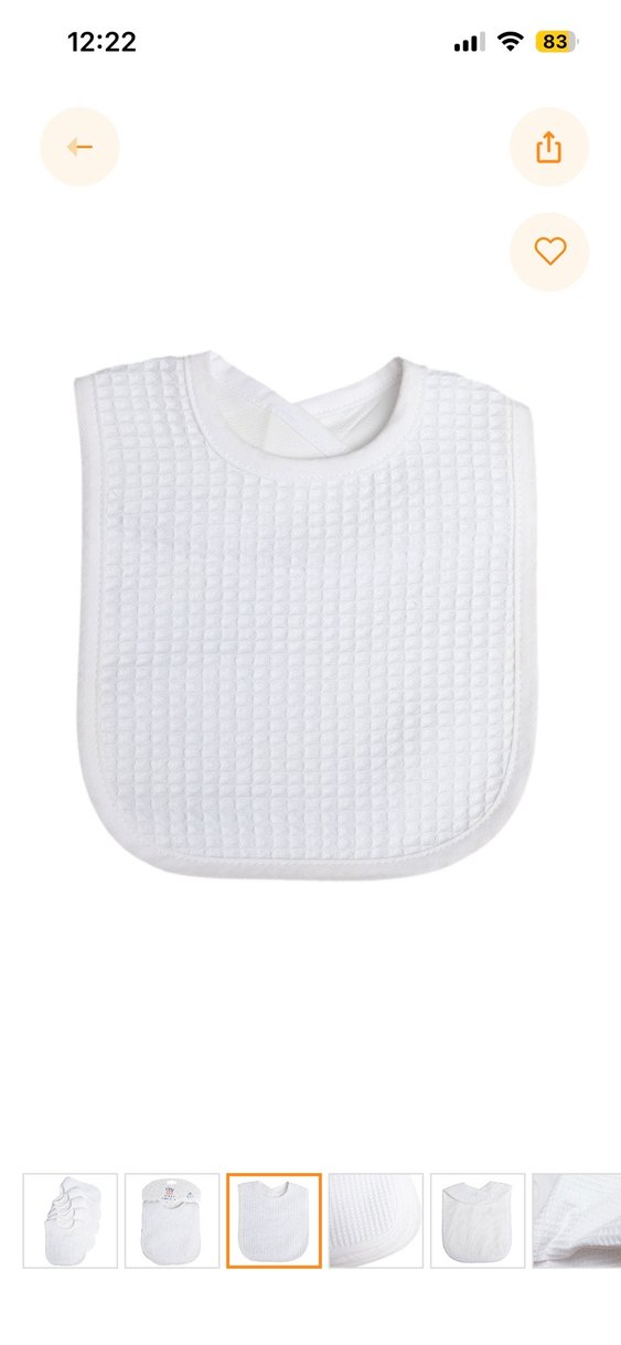 Beyaz Bebek Önlüğü Seti - Görsel 2