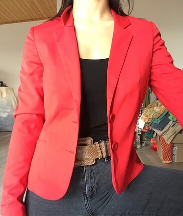 H&M kırmızı Blazer ceket