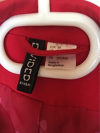 s Beden kırmızı Renk H&M kırmızı Blazer ceket