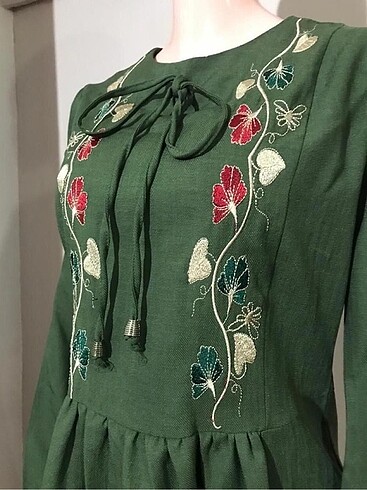 m Beden yeşil Renk Vintage Elbise