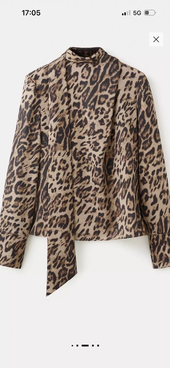 Mango Leopar Desenli Fularlı Bluz — görsel 5/7