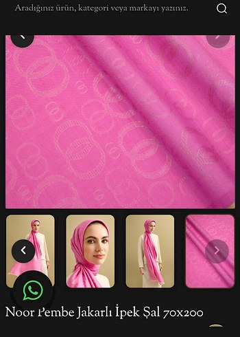 Beden pembe Renk IMANNOOR Pembe İpek Şal