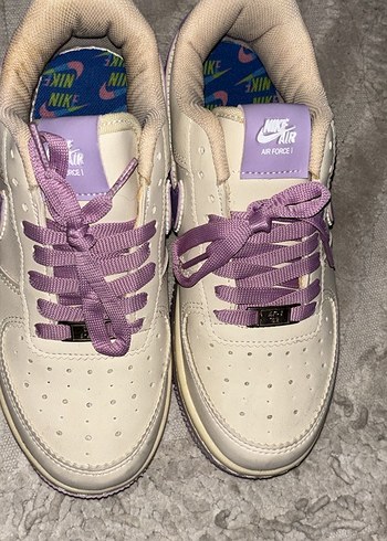 Nike Air Force 1 Krem Lila Retro Sneaker