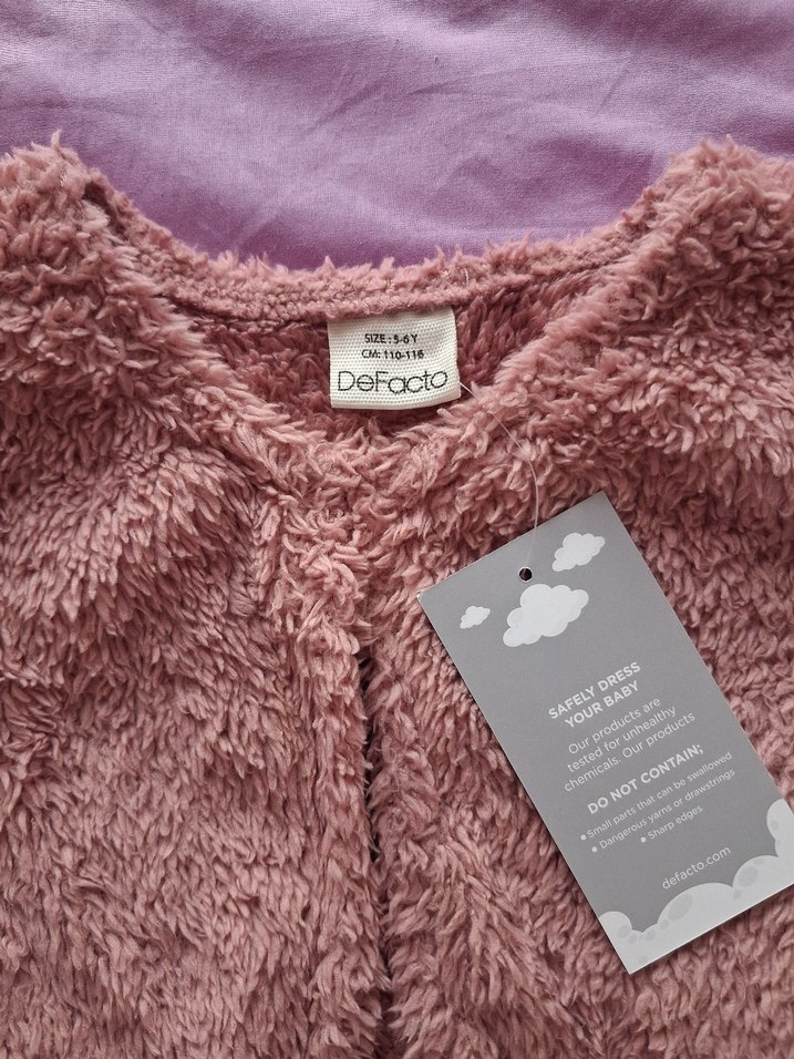 Kız Çocuk peluş yelek - Görsel 2