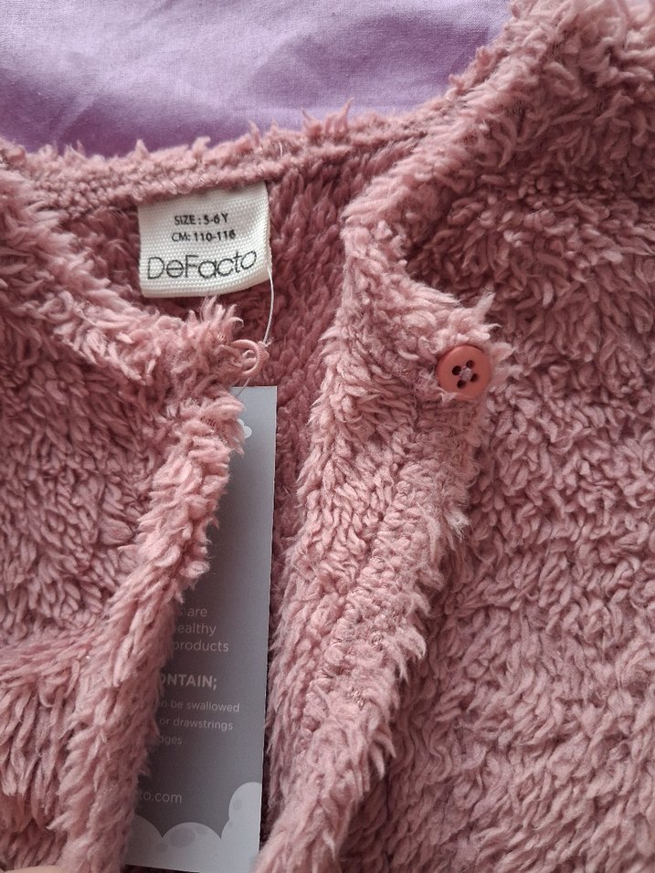 Kız Çocuk peluş yelek - Görsel 3