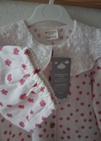 Kız Çocuk Çiçekli  Gömlek - Görsel 4