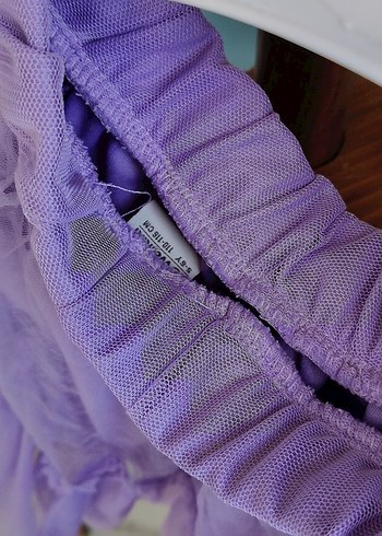 Mor Fırfırlı Bohem Kız Çocuk Etek - Görsel 2