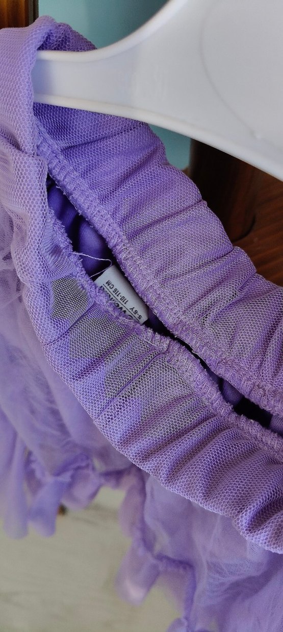 Mor Fırfırlı Bohem Kız Çocuk Etek - Görsel 2