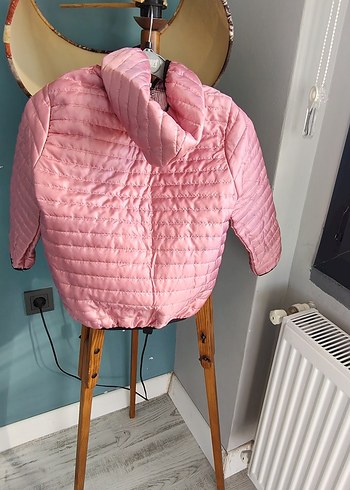 Kız Çocuk Pembe Fermuarlı Mont - Görsel 4