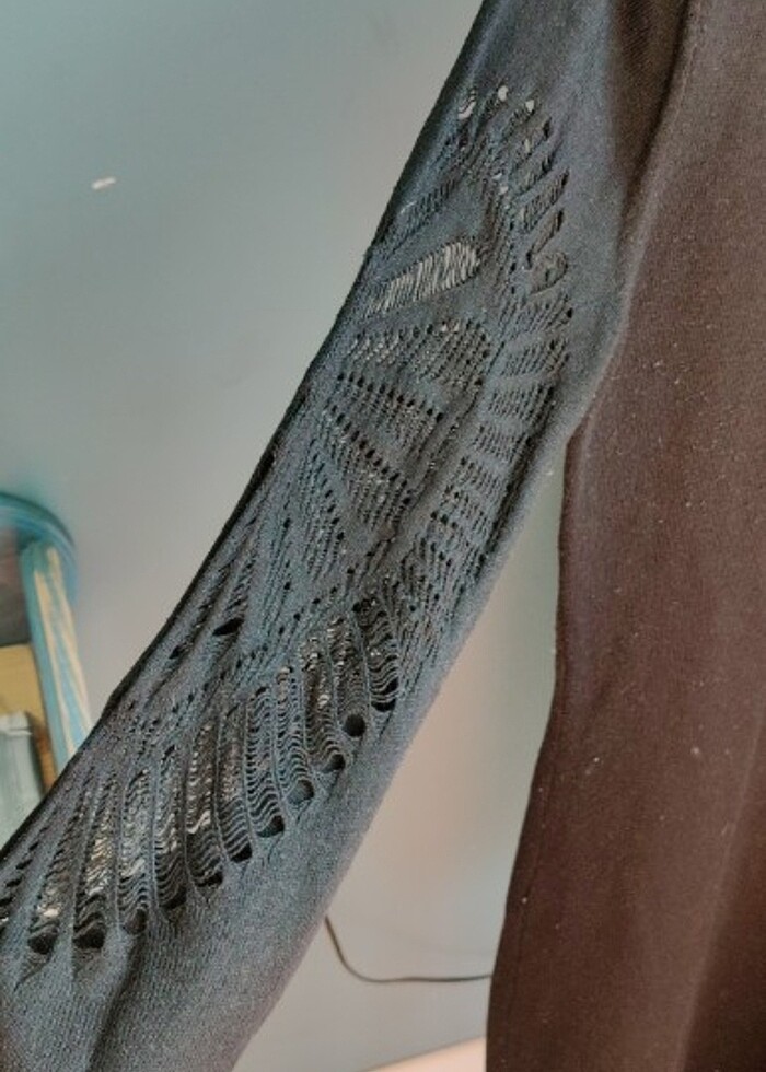 Koton dantel detaylı triko elbise  - Görsel 3