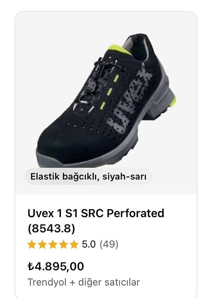 Uvex sıfır ayarında iş ayakkabısı - Görsel 2