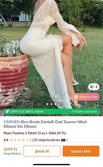 36 Beden beyaz Renk Söz-nişan-nikah elbisesi