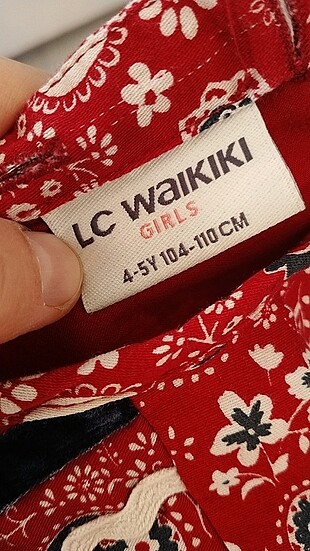 5 Yaş Beden kırmızı Renk LCW elbise