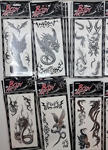 Gotik Geçici Dövme Vücut Stickeri