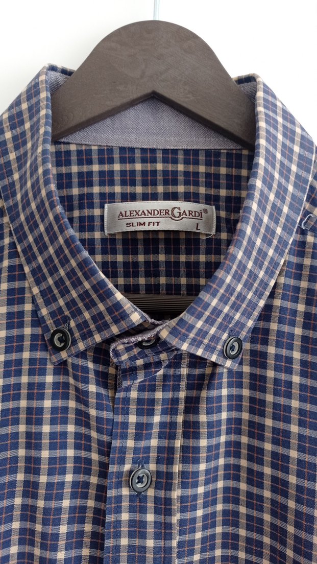 Alexander gardi Uzun Kollu Kareli Erkek Gömlek - Görsel 3