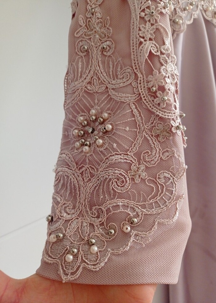 Abiye tesettür elbise - Görsel 3