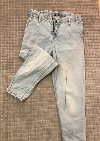 Diğer Kadın Gri Midi Boy Salaş Denim Jean