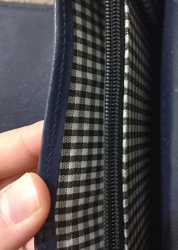 Mavi Deri Fermuarlı Kadın Cüzdanı - Görsel 8