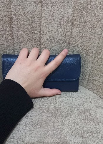 Mavi Deri Fermuarlı Kadın Cüzdanı - Görsel 15