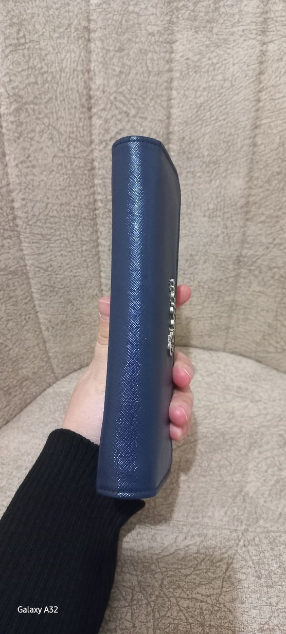 Mavi Deri Fermuarlı Kadın Cüzdanı - Görsel 3