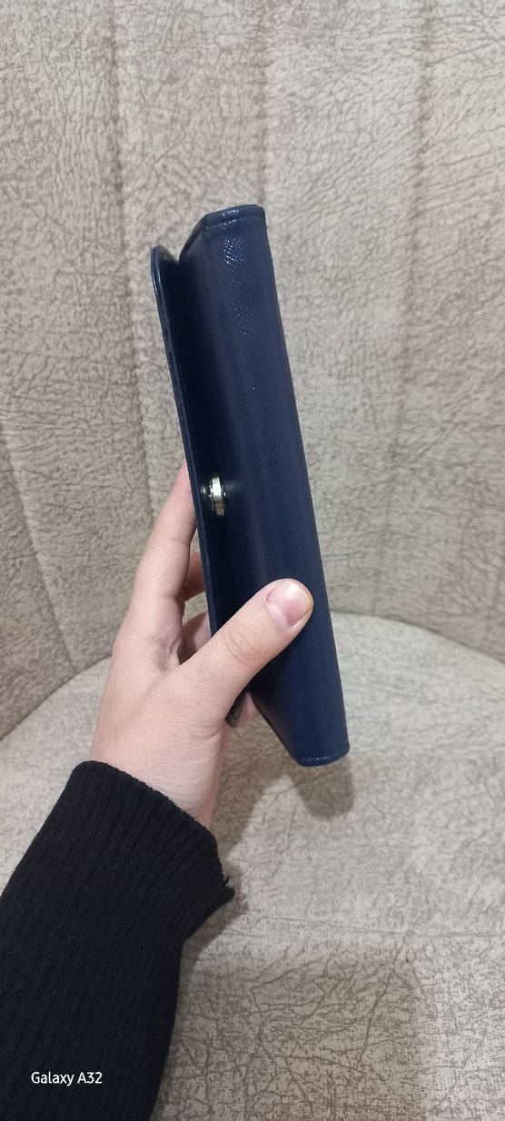 Mavi Deri Fermuarlı Kadın Cüzdanı - Görsel 4