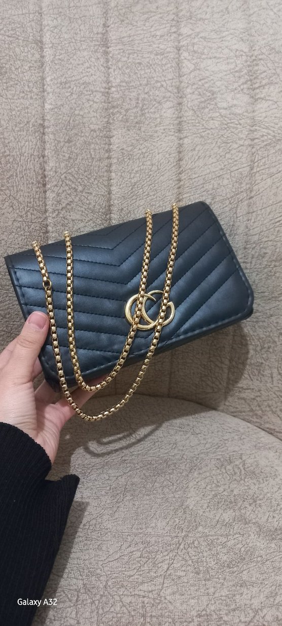 Zincir Detaylı Modern Klasik Deri Kadın Çanta - Görsel 2