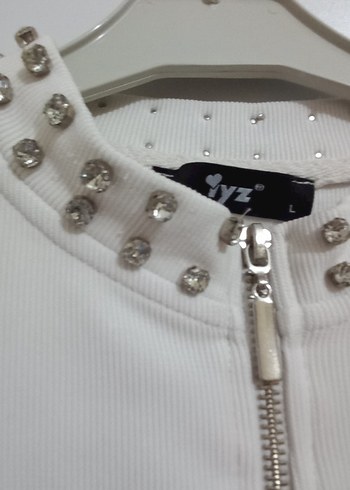 Uzun Kollu Beyaz Mini Düğmeli Bluz - Görsel 5