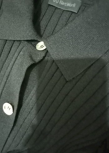 Düğmeli Siyah Hamile Hırka - Görsel 10