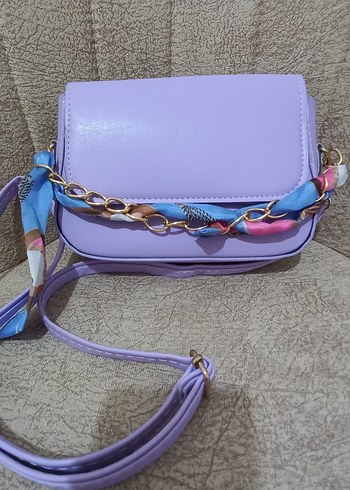 Mor Zincir Detaylı Kadın Çanta - Görsel 4