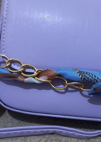 Mor Zincir Detaylı Kadın Çanta - Görsel 5