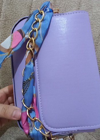 Mor Zincir Detaylı Kadın Çanta - Görsel 15