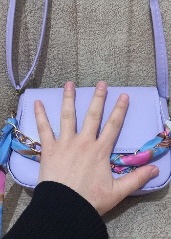 Mor Zincir Detaylı Kadın Çanta - Görsel 8