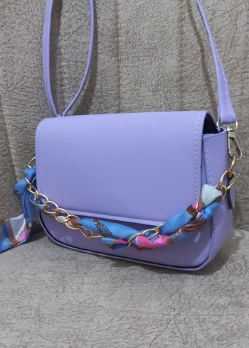 Mor Zincir Detaylı Kadın Çanta - Görsel 11