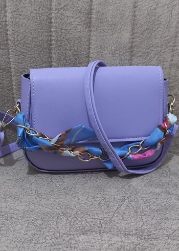 Mor Zincir Detaylı Kadın Çanta - Görsel 2