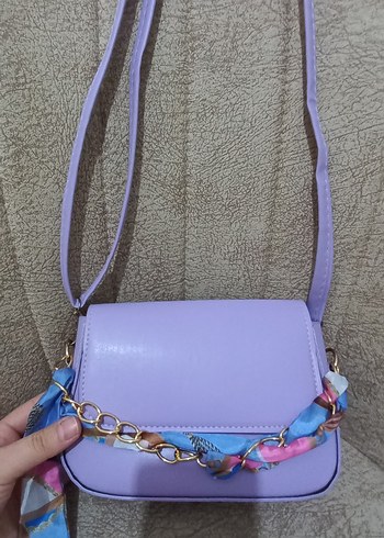 Mor Zincir Detaylı Kadın Çanta - Görsel 10